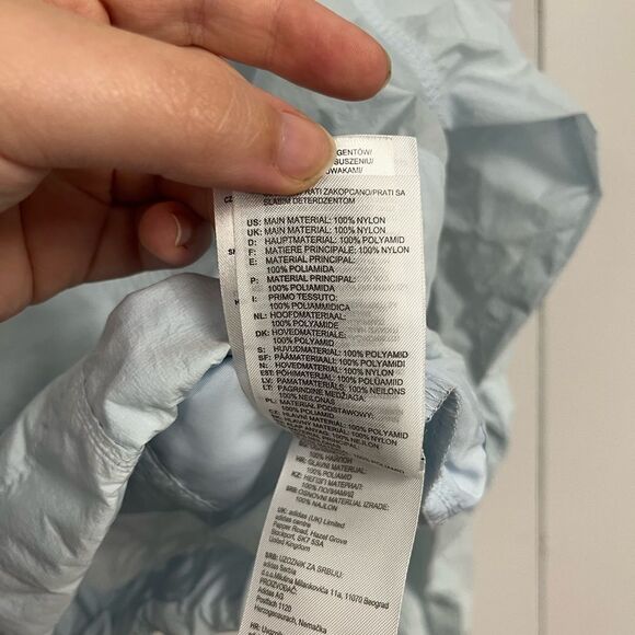 Adidas Woman’s Cropped Wind.rdy Sheer Packable Windbreaker Lite Blue Size XS - Picture 11 of 11